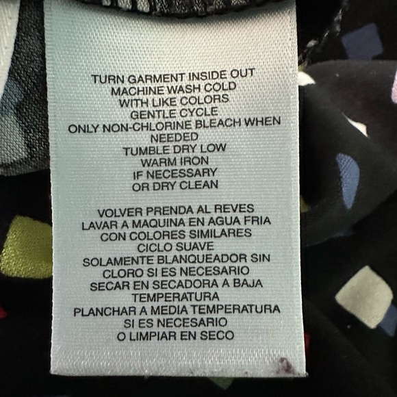 Anne Klein Sleeveless Blouse Confetti Print Size Small Office Wear to Work - Picture 5 of 5